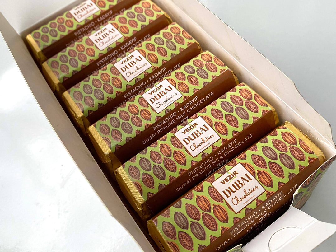 Aladdin - Pistachio Praline Dubai Chocolate Bar–Crispy & Nutty 37g: 1 bar