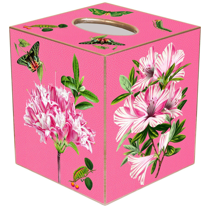 Marye-Kelley - Azaleas on Pink Tissue Box Cover: Paper Mache