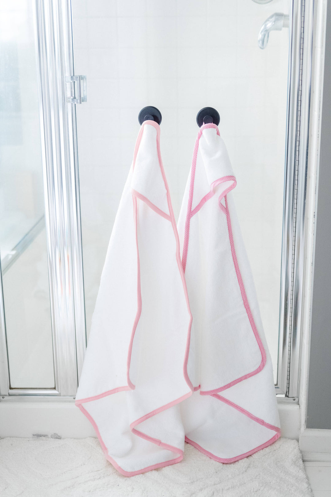The Classic Baby - Hooded Terry Bath Towel for Baby and Toddlers | Plush Terry: Pink Gingham