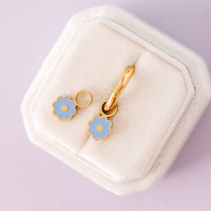 Pierced Co - Blue Flower Charms