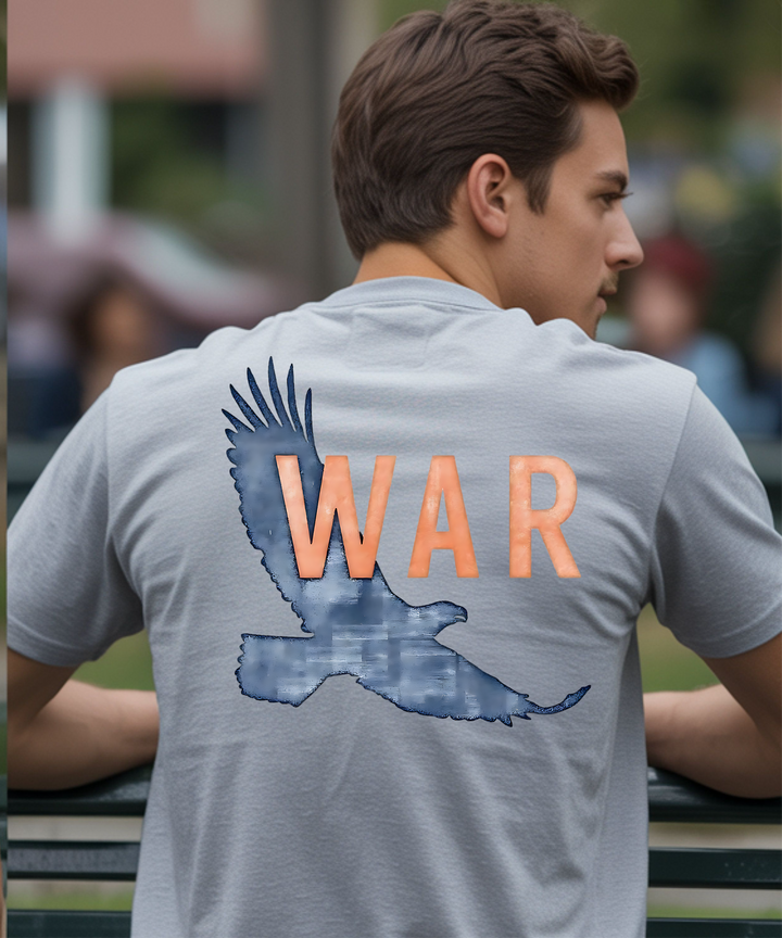 Rainwater Designs - Eagle Graphic Tee | Comfort Colors® | White & Granite: Gray / M