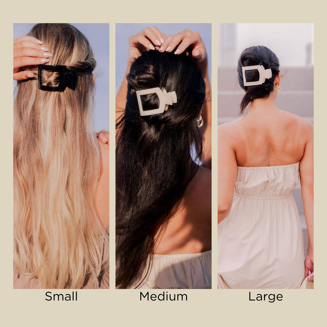 TELETIES - Flat Square Hair Clip | Large | Summer Brights
