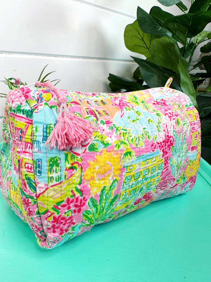 Folklore Couture - Quilted Makeup Bag | Cosmetic Toiletry Bag | Southern Town