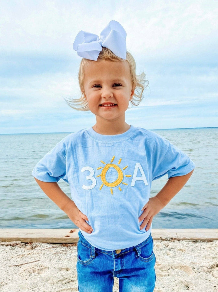 30A Gear - 30A Block Logo Applique Youth Recycled T-Shirt: Blue / YL