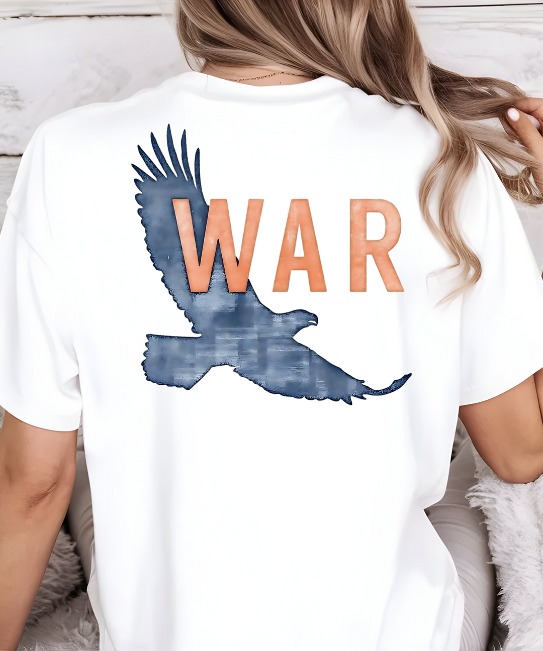 Rainwater Designs - Eagle Graphic Tee | Comfort Colors® | White & Granite: Gray / M