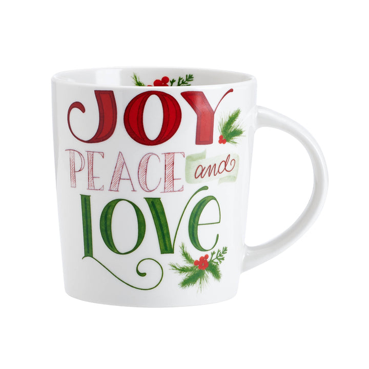 Fitz and Floyd® Mikasa® Pfaltzgraff® - Pfaltzgraff 18Oz Mug Joy Peace Love Open Stock: Multi / No / Porcelain