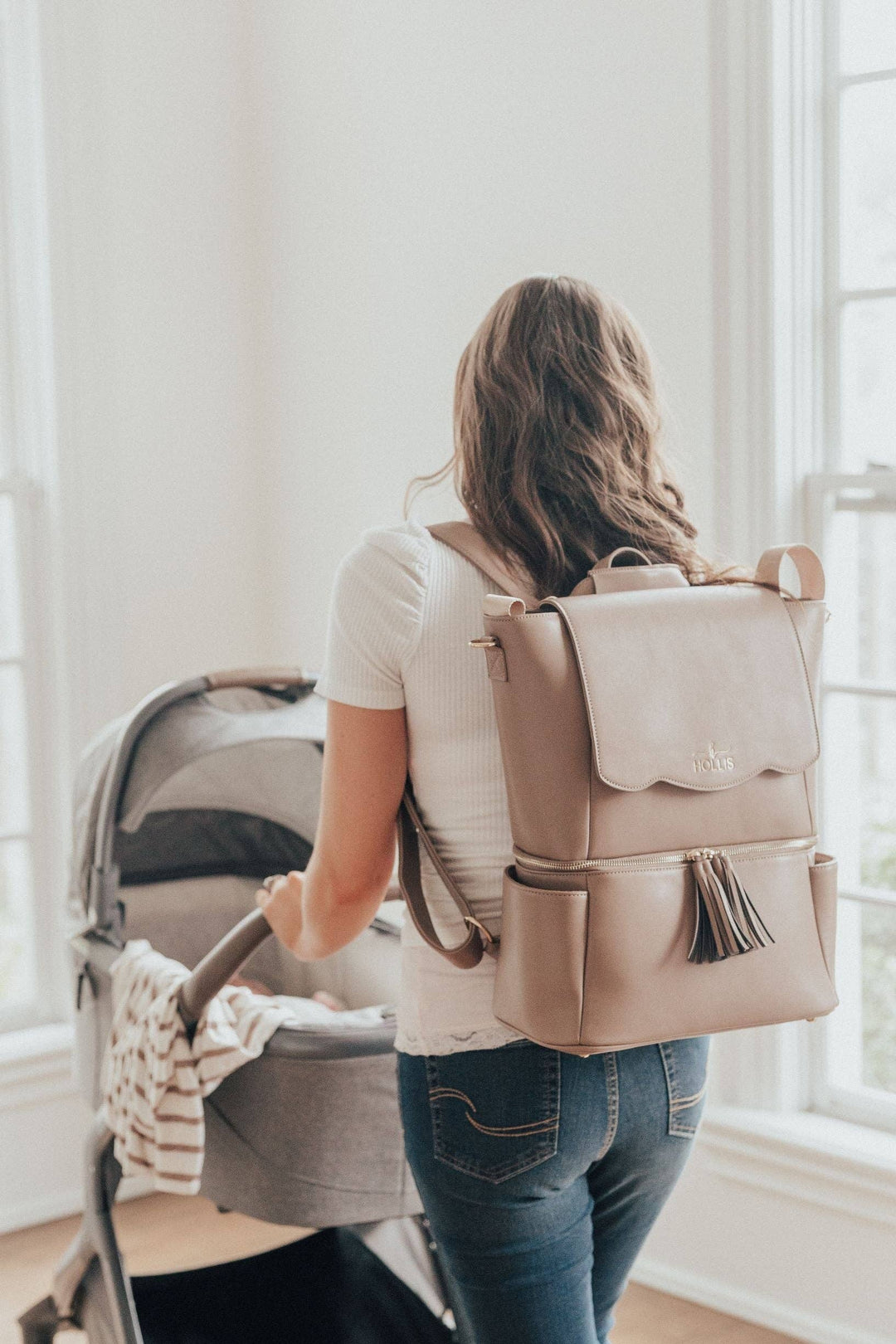Hollis - Diaper Bag: Nude