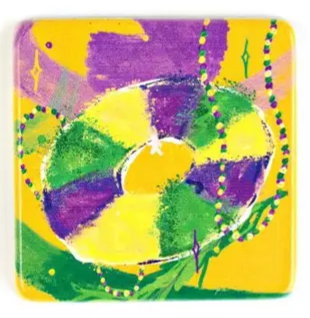 THE PARISH LINE - Coaster Set - Mardi Gras Mask