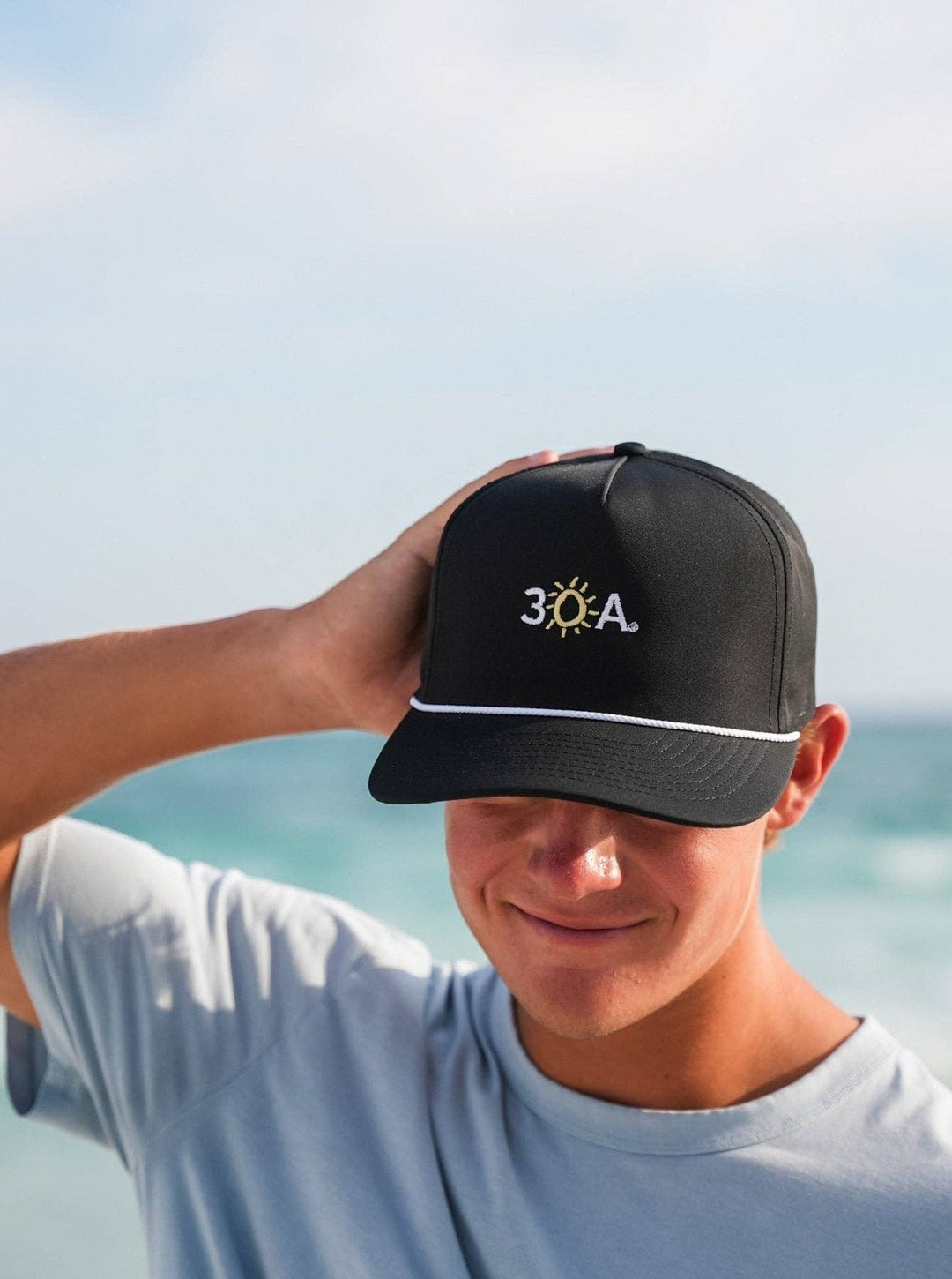 30A Gear - 30A Wordmark Beach Happy Rope Hat: Blue