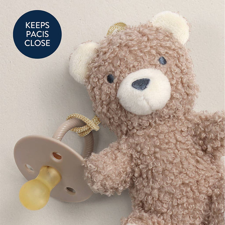 Itzy Ritzy - *NEW OPTIONS* Bitzy Pal Natural Rubber Pacifier & Plush: Bear