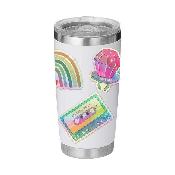 R is for Robo - 90s Cassette Mix Tape Sticker Water Bottles Retro Nostalgia