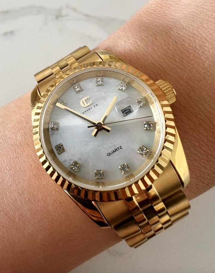 C&C LUXURY CO. - 31MM CLASSIC WATCH - Gold & Mother of Pearl