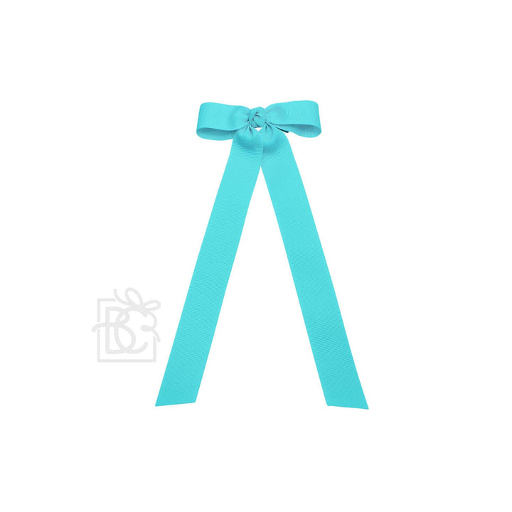 Beyond Creations, LLC - FLAT BOW W/ 7" STREAMERS ON ALLIGATOR CLIP: 3.5" W/ 7" Streamers / NAVY