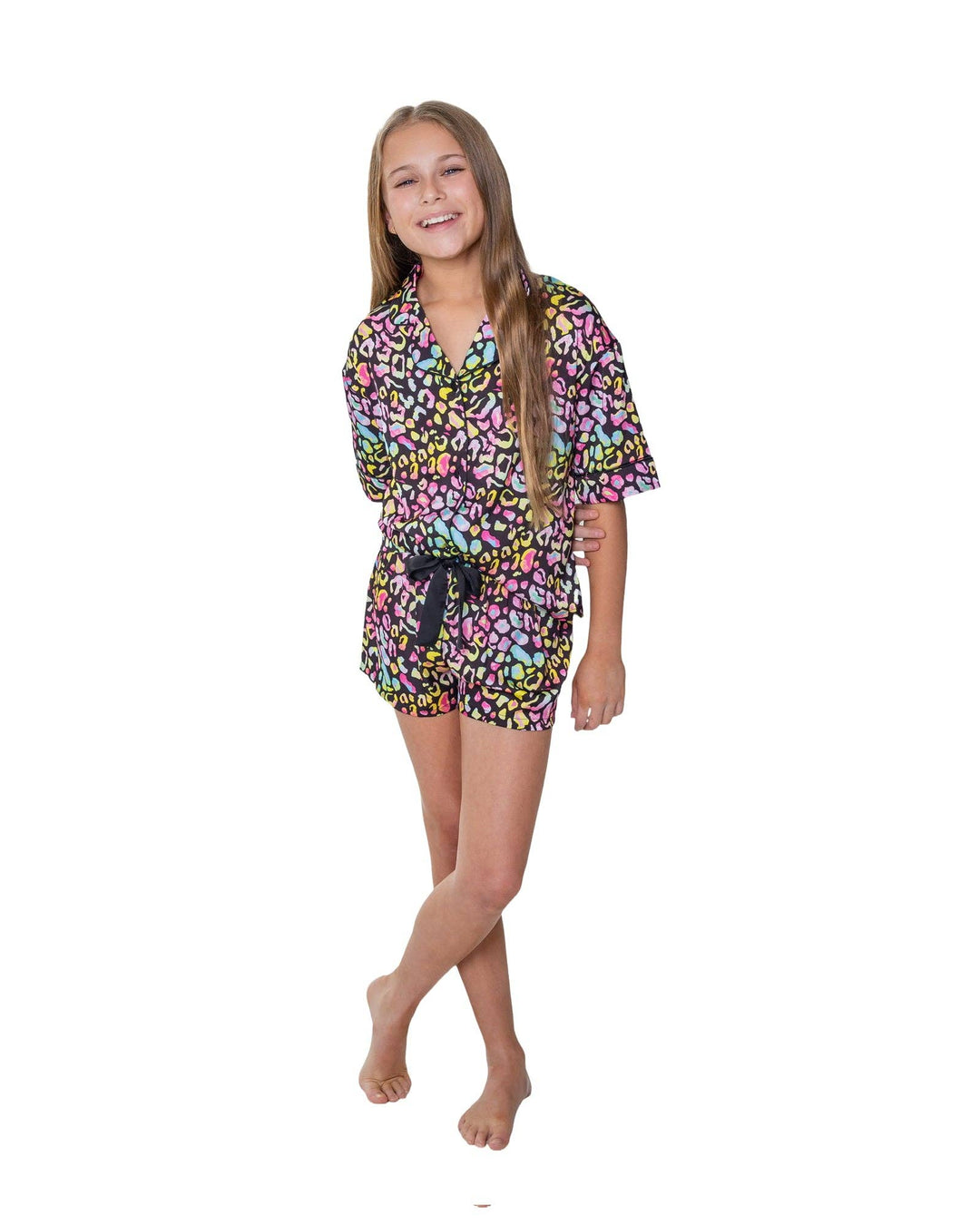 Sunshine Society - Kids Bright Animal Silky Short Set: 8