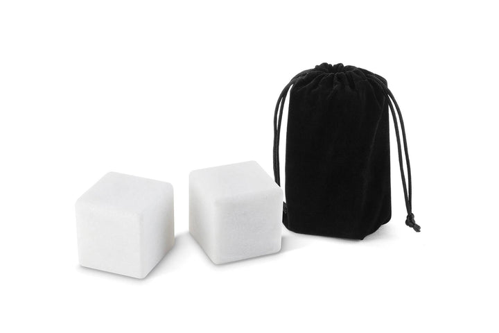 Fox Run Brands - Extra Large Marble Whiskey Chilling Stones, Set of 2, White