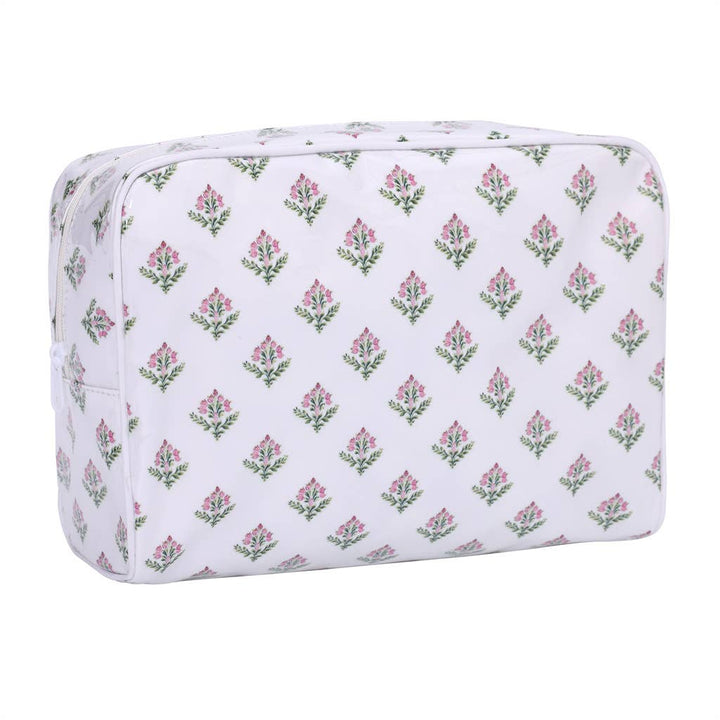 MKS America - Stylish PVC Striped Plaid Multi-Pattern Cosmetic Makeup Bag: C1 / M