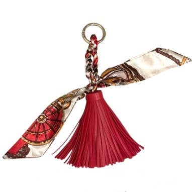 Be Clear Handbags - Amelia tassel bag charm: Taupe