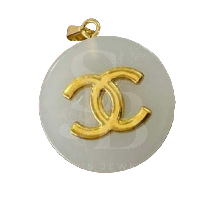 Shannon's Jewelry Bar - CHANEL Charm Zipper Pull Gold CC Grey Round Resin 25mm