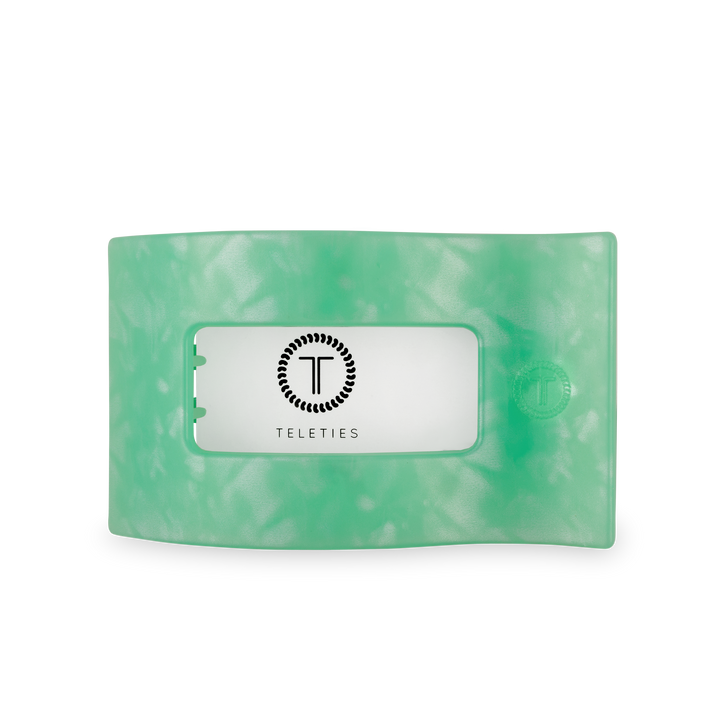 TELETIES - Flat Rectangle Hair Clip | Large | Spring Splash