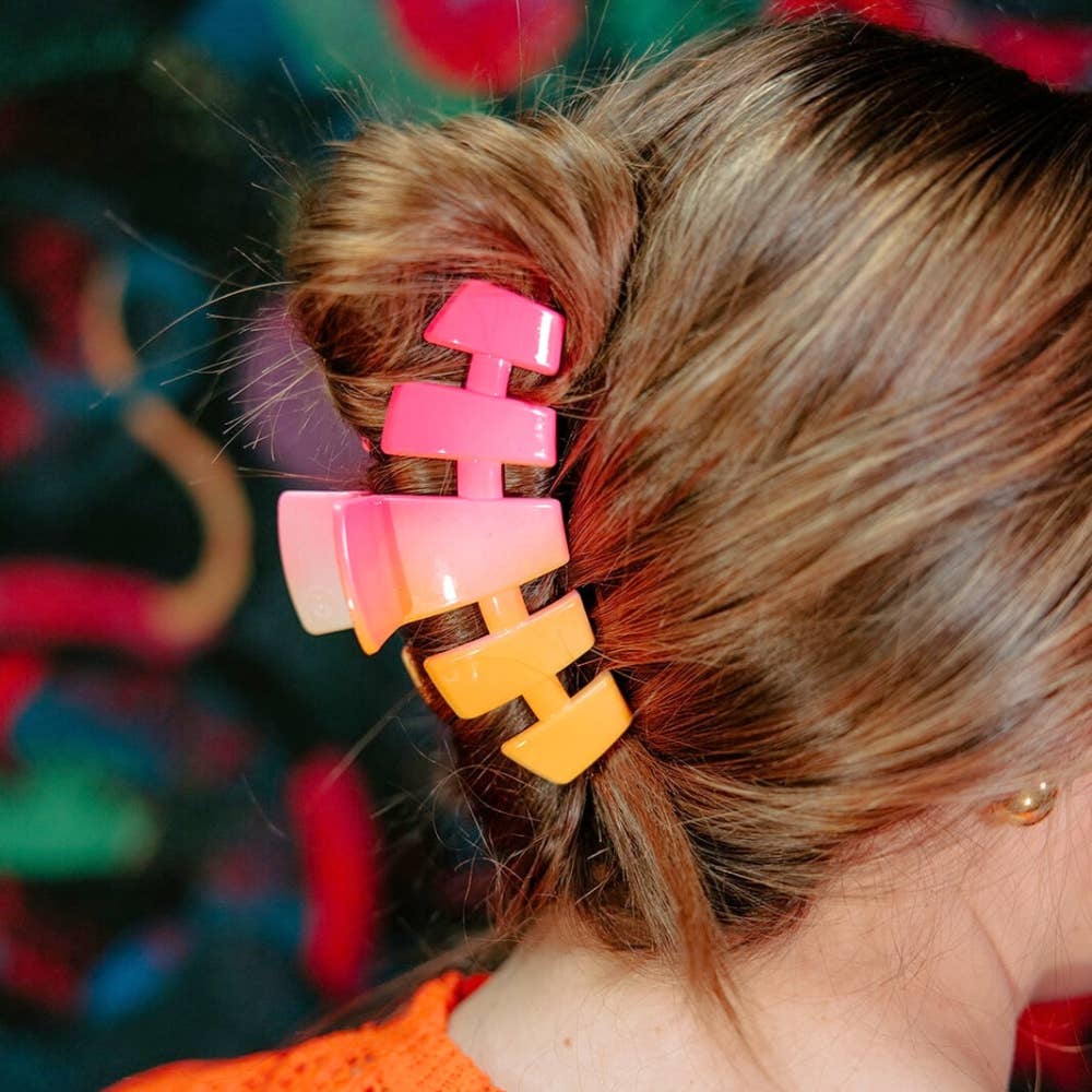 TELETIES - Classic Hair Clip | Large | Day Rave