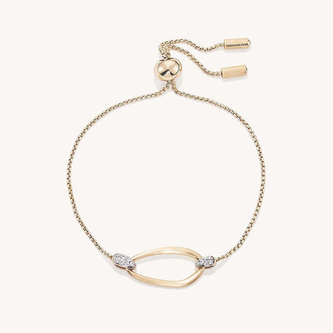 CELESTE CHAIN BRACELET - White CZ - Gold