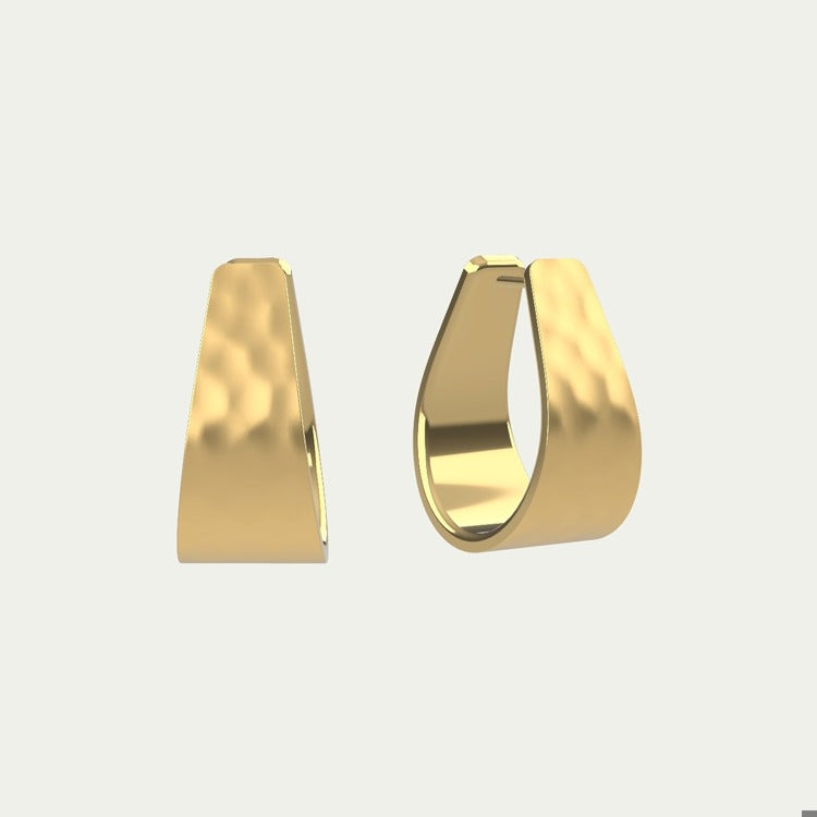 NOMAD MARA HINGED HOOPS - Gold