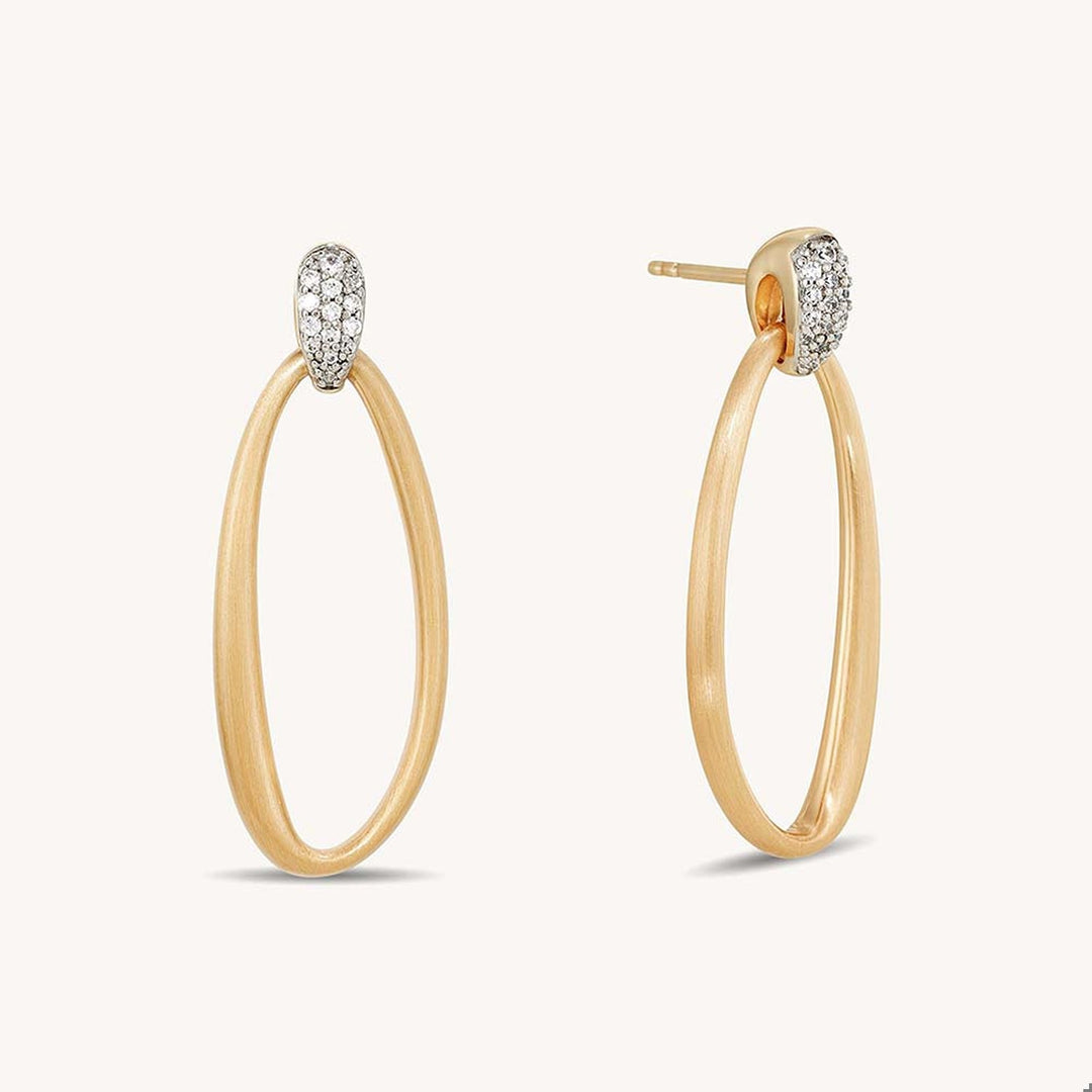 CELESTE DROP EARRINGS - White CZ - Gold