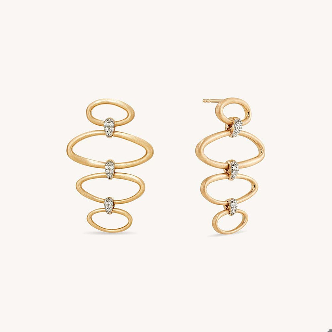 CELESTE STATEMENT EARRINGS - White CZ - Gold
