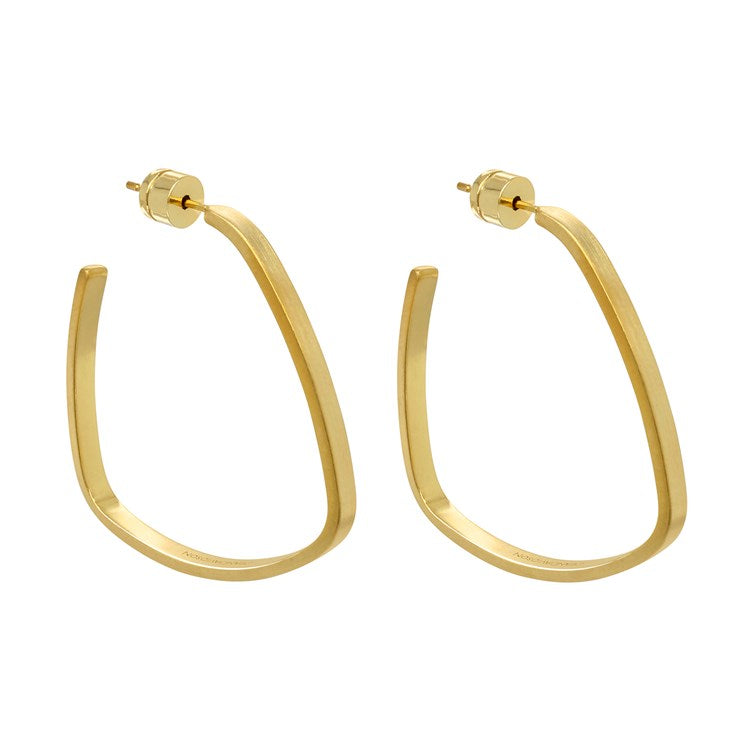 Midi Square Hoops - Gold