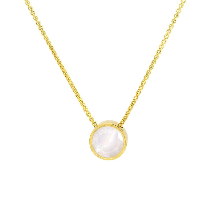 Signature Midi Pendant - Gold/Moonstone