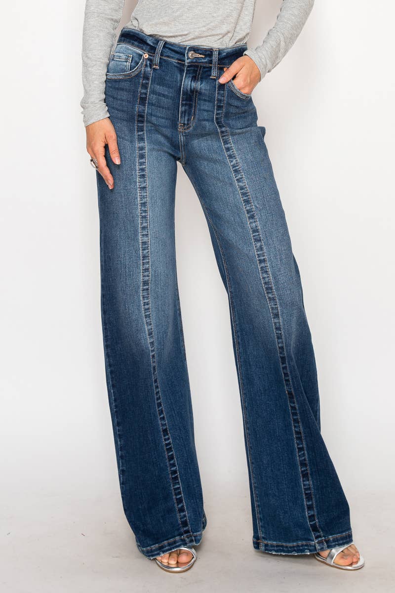 ARTEMIS VINTAGE - ECO FABRIC HIGH RISE RELAXED FLARE JEANS: 7(27)