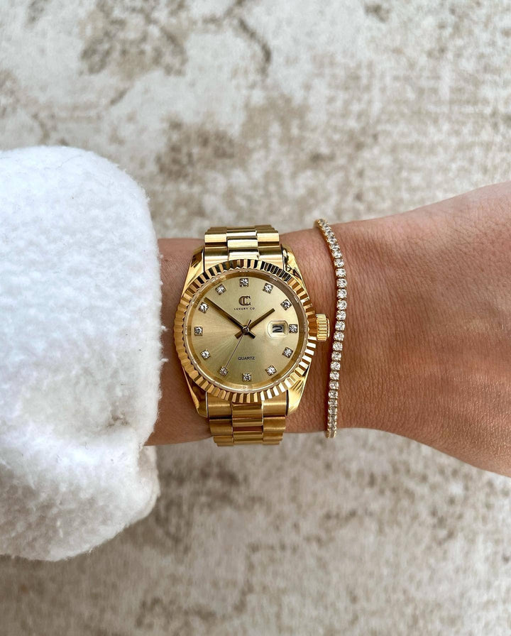 C&C LUXURY CO. - PRESIDENT WATCH - Gold & Gold: 31mm