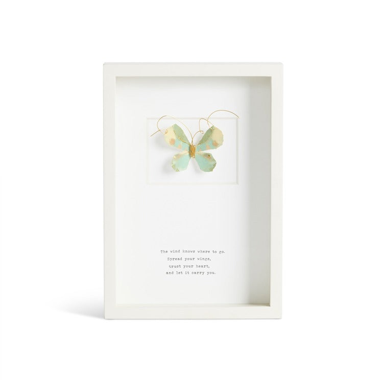 Growth Butterfly Quote Wall Art - 10x7in