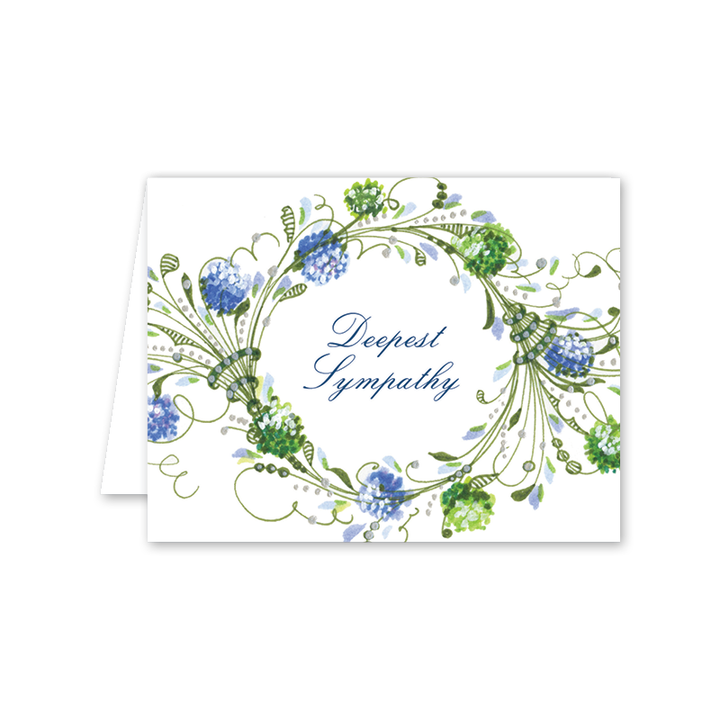 Dogwood Hill - Hydrangea Wreath Sympathy: Single Card