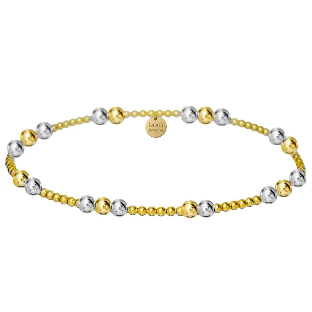 bara boheme - Carolyn | Gold Filled Beaded Bracelet: Gold Filled / Stretchy 6.5" (small)