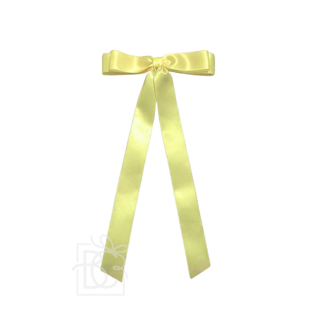 Beyond Creations, LLC - 7/8" SATIN LAYERED TAIL BOW ON ALLIGATOR CLIP: Millennium Blue