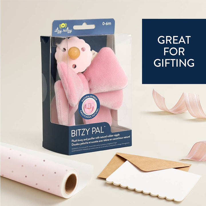 Itzy Ritzy - *NEW OPTIONS* Bitzy Pal Natural Rubber Pacifier & Plush: Bear