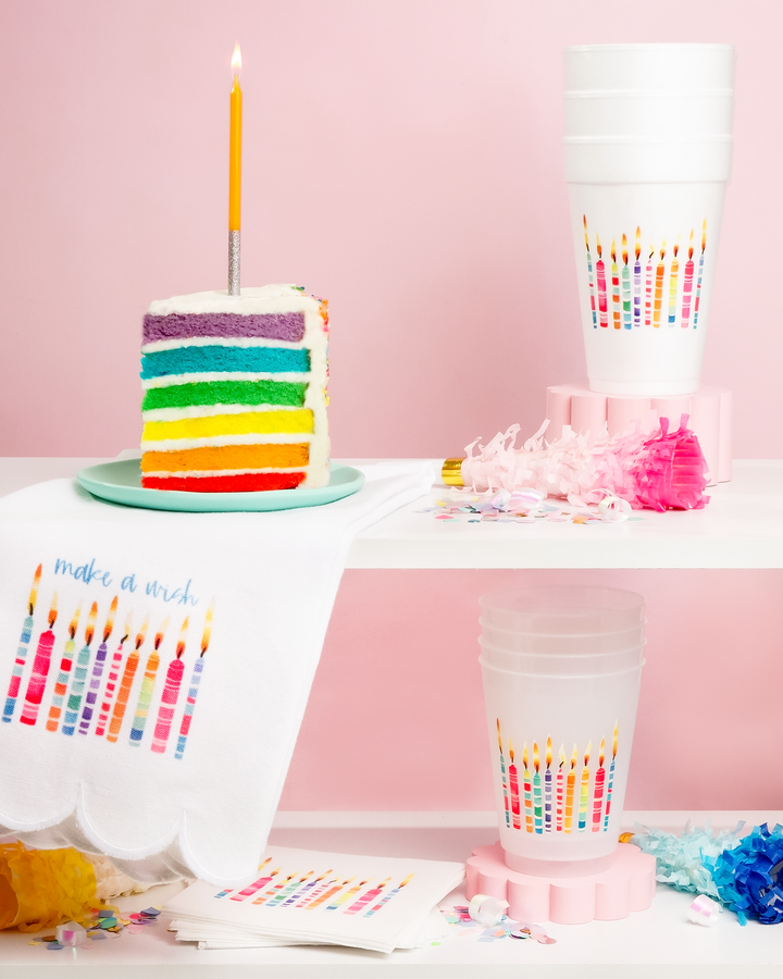 Busy Bee Gift - Make a Wish Birthday Styrofoam Cups | Set of 10, 16 ounces