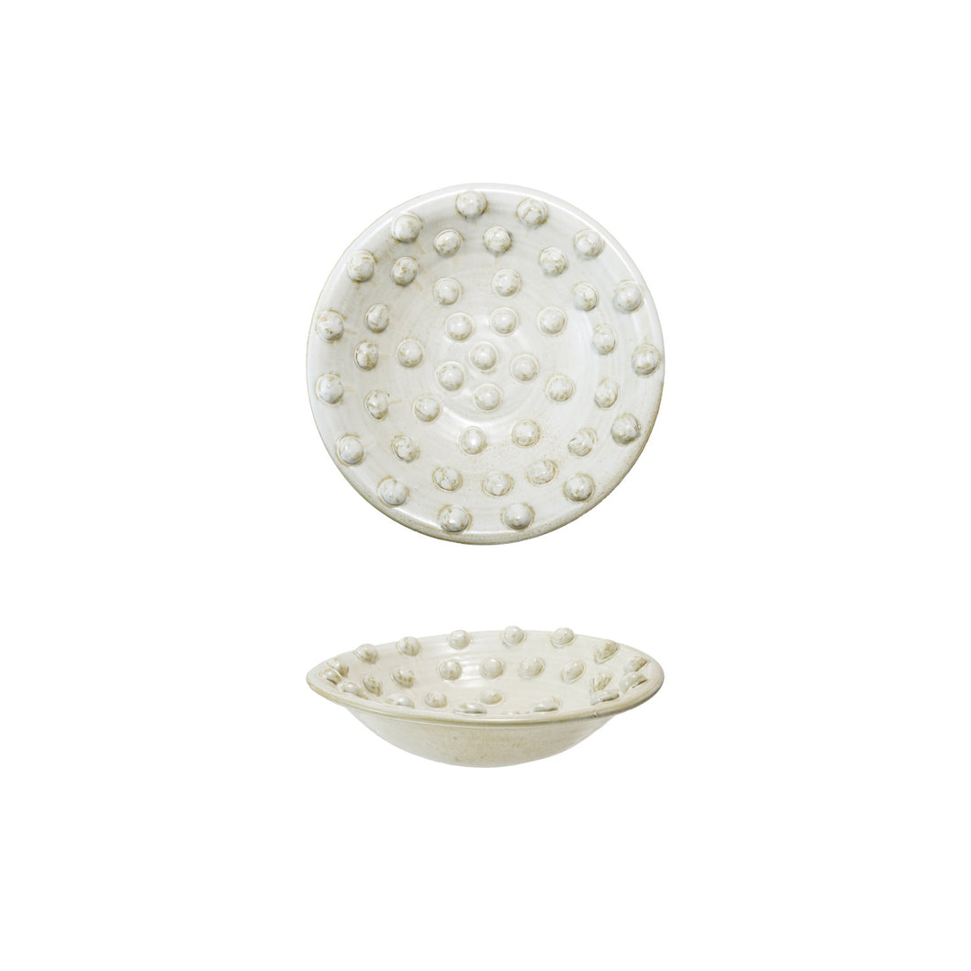 Terra-cotta Vase with Wax Relief Dots and Handles