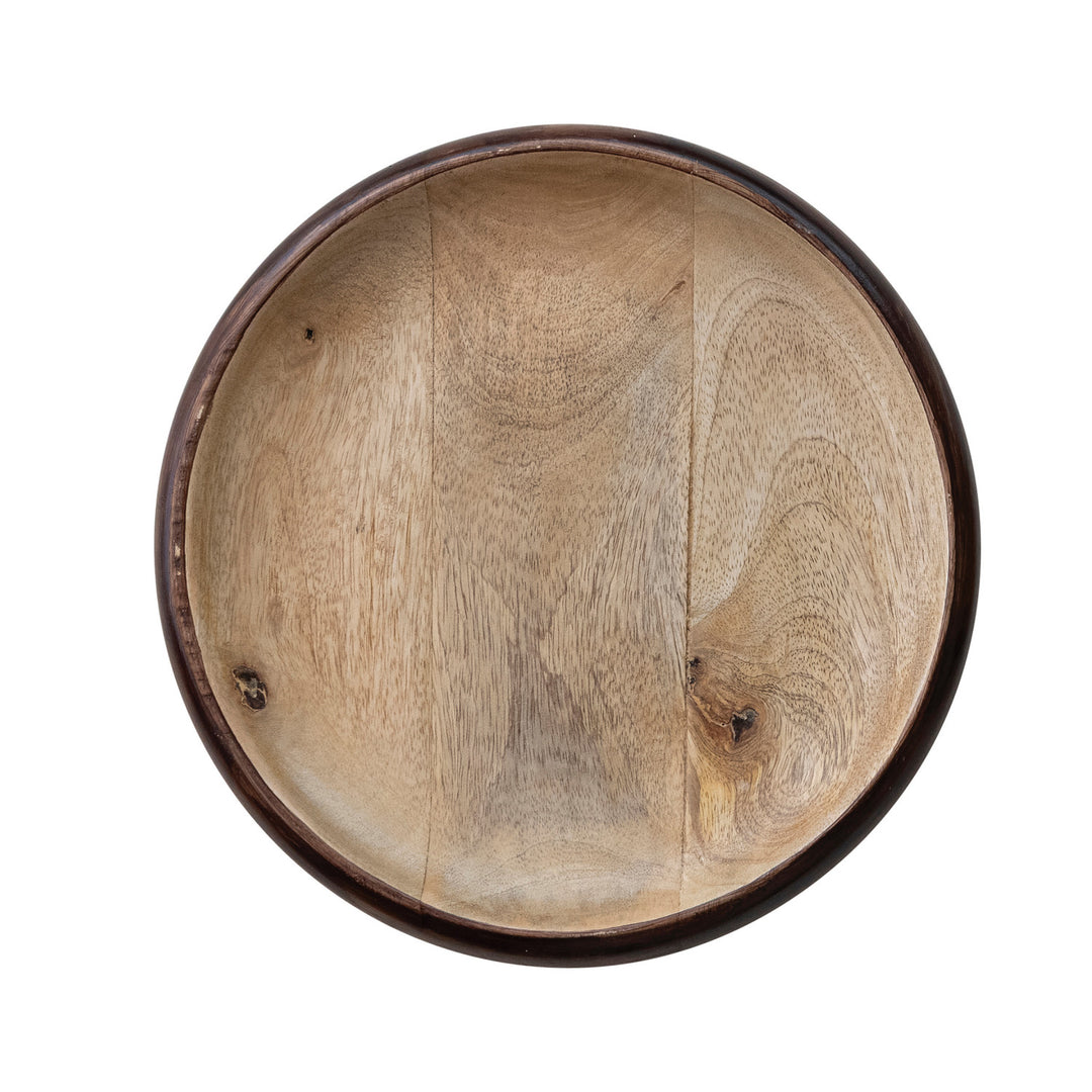 Mango Wood Dish, Natural & Burnt Finish