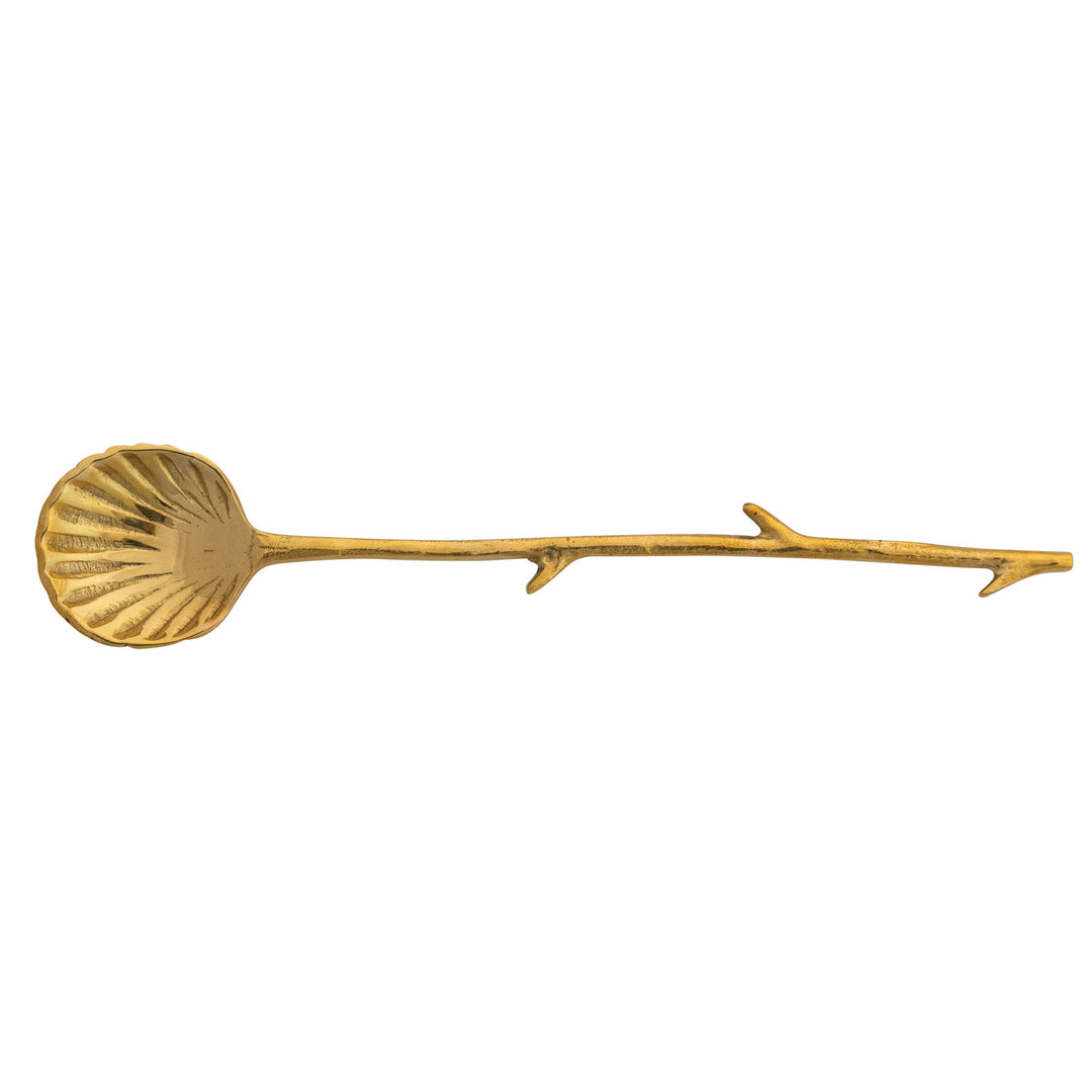 Brass Shell Shaped Spoon with Twig Shaped Handle Sold Separately
