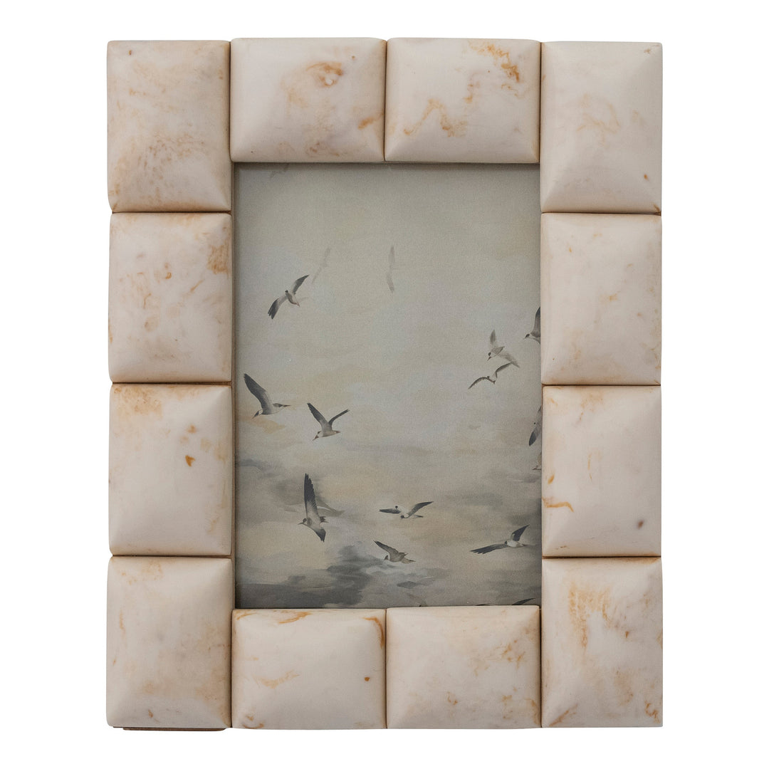 Marbled Resin Tile Photo Frame (Holds 4" x 6" Photo)(Each One Will Vary)