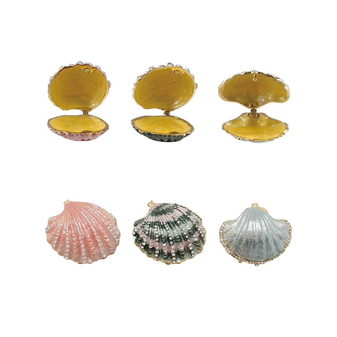 Shell Shaped Trinket Box with Jewels  Sold Separately