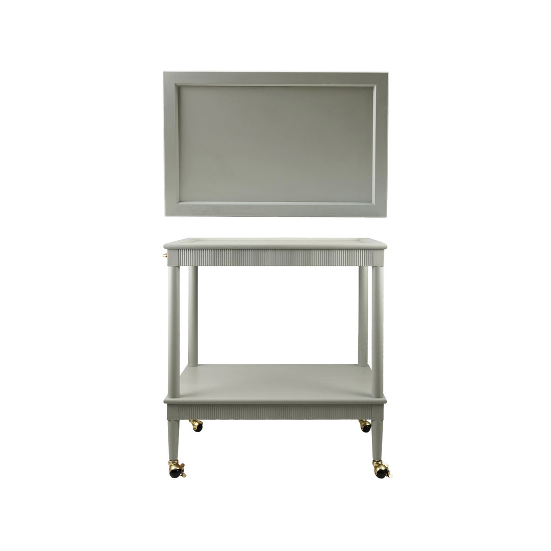 2-Tier Bar Cart with Gold Finish