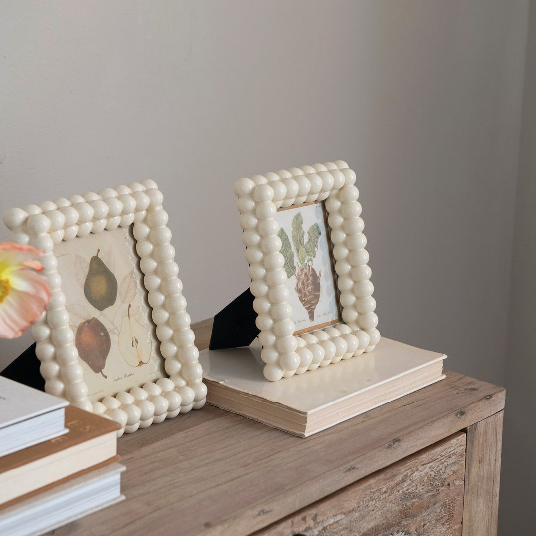 Resin & Glass Ball Photo Frame (Holds 5"x7" Photo) (Hangs or Sits)