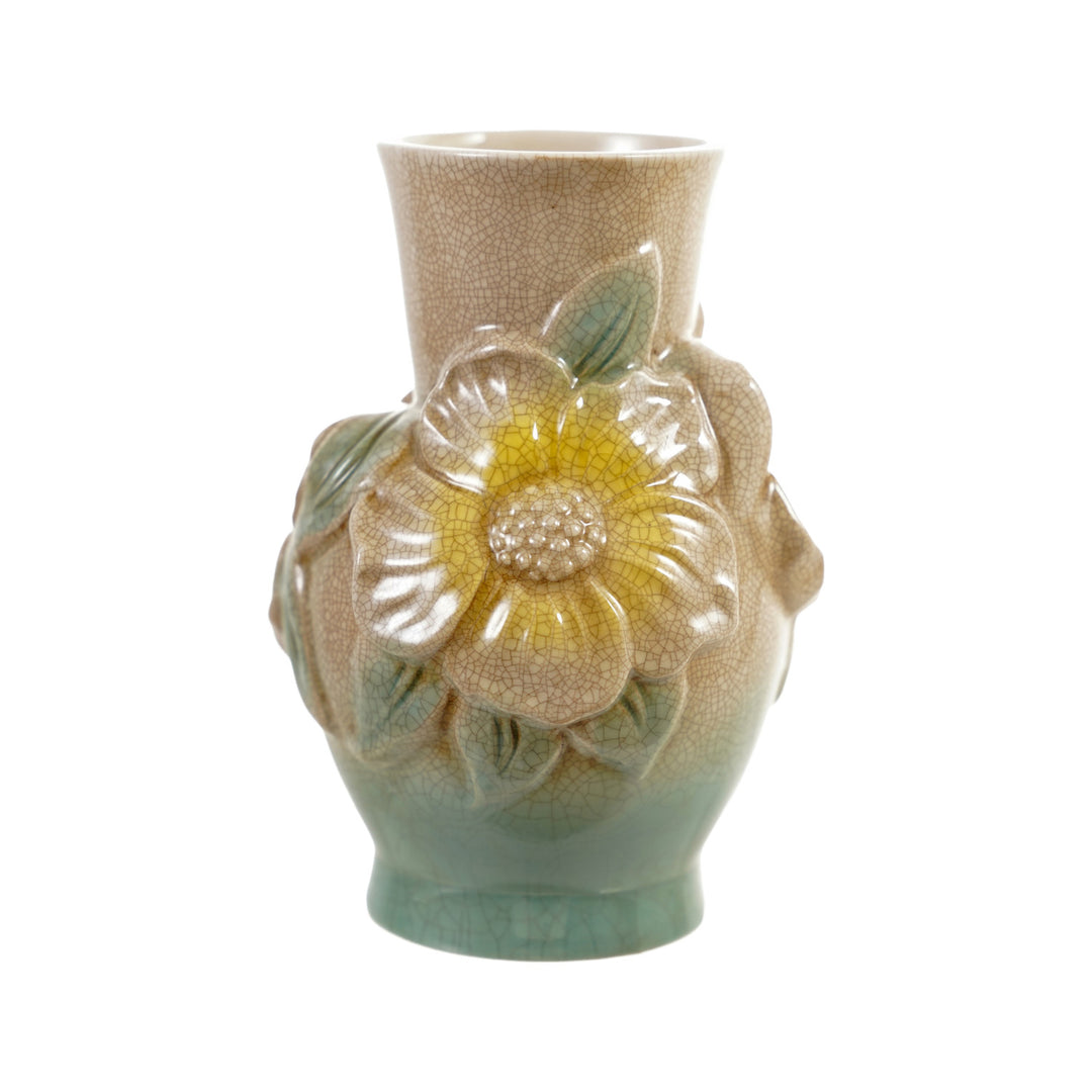 Hand-Painted Stoneware Vintage Reproduction Vase (Each Will Vary)