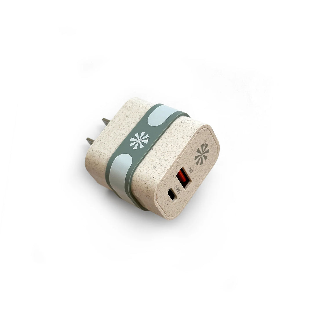 Double Play Eco Wall Power Adapter Natural