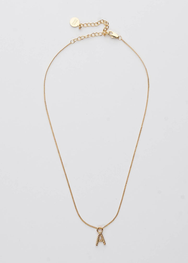 Aspen Initial Mini Necklace: Holiday Favorite!: K / 14"+3"
