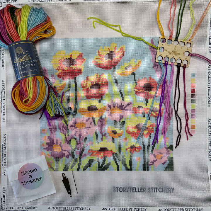 Storyteller Stitchery - Wildflowers — Modern Needlepoint Kit (Large Design)