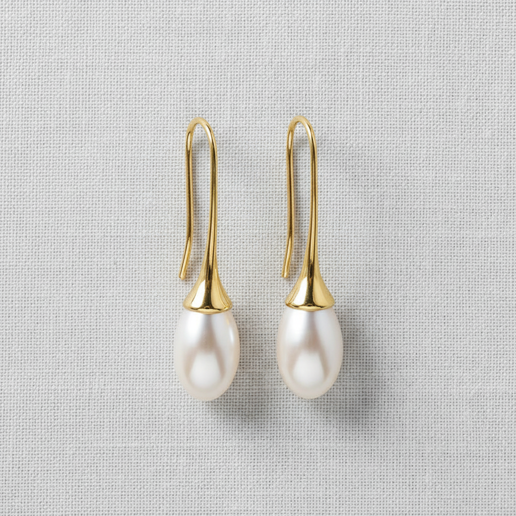 paperln - Vintage Pearl Teardrop Earrings